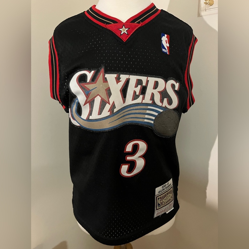Black Sixers Allen Iverson Basketball Jersey